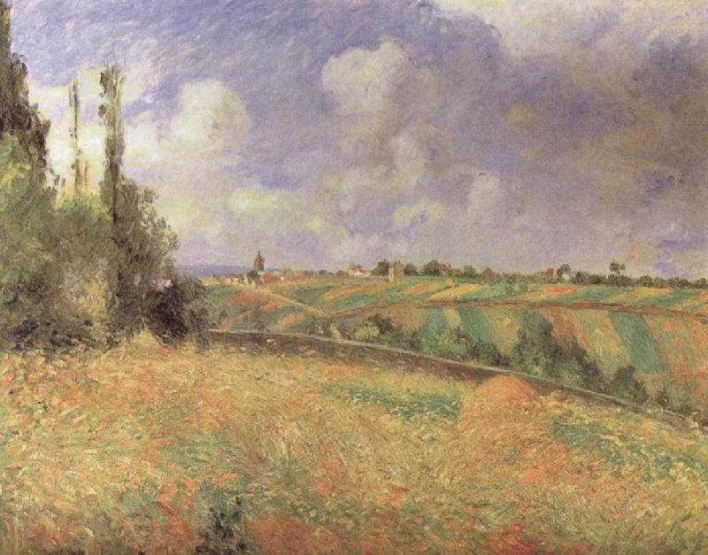 Camille Pissarro Rye Fields at Pontoise Spain oil painting art